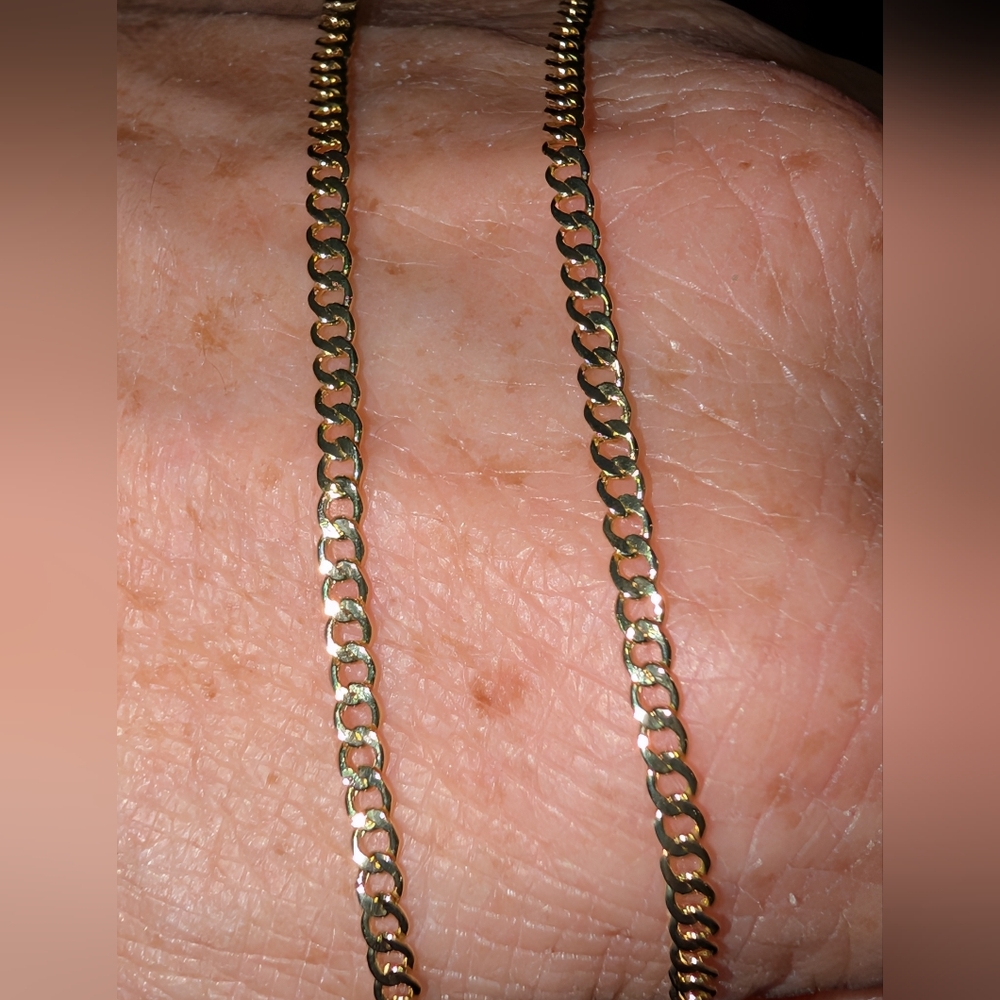 14k Gold Cuban Link Necklace 14-in - NEW
